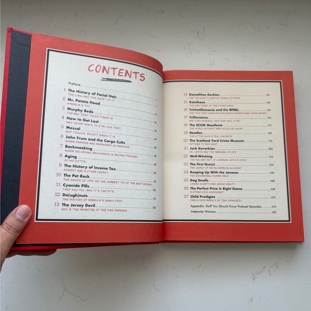 Stuff You Should Know SYSK Hardcover Book Josh Clark Chuck Bryant Podcast VGC - Picture 3 of 8